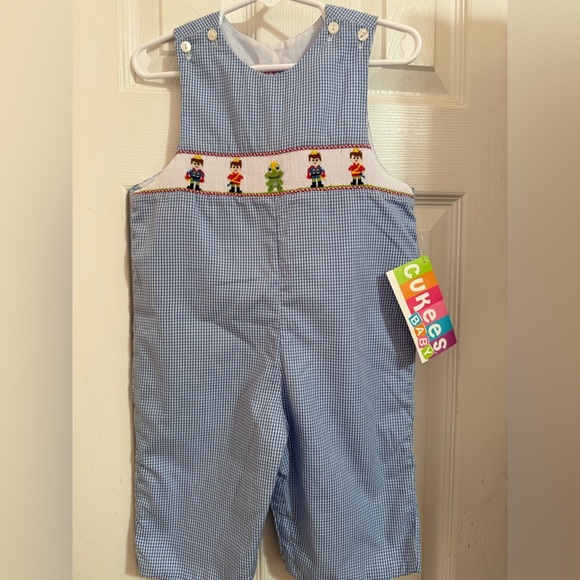 NWT Smocked Frog Prince Longalls - Picture 1 of 9